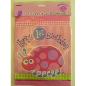 1st Birthday Pink Loot Bags