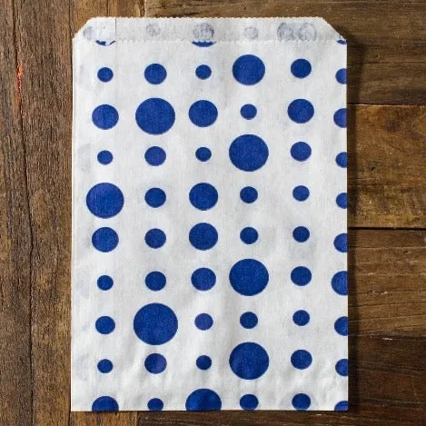 25 polka dot paper bags