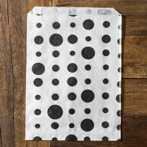 25 polka dot paper bags
