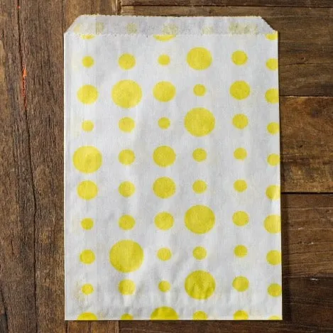 25 polka dot paper bags