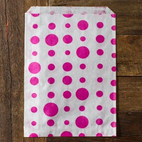 25 polka dot paper bags