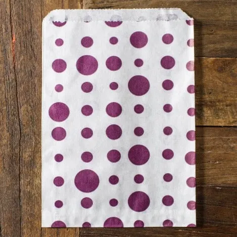 25 polka dot paper bags
