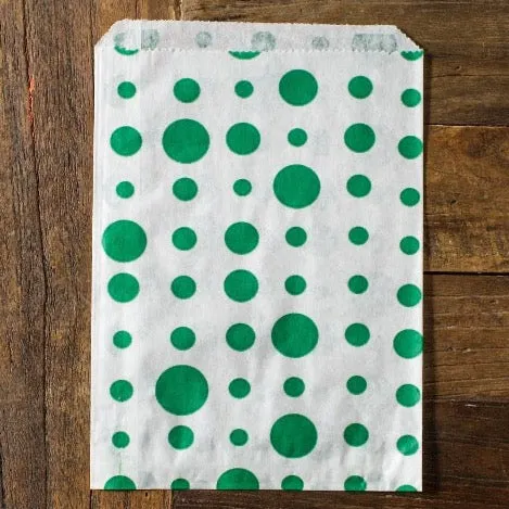 25 polka dot paper bags