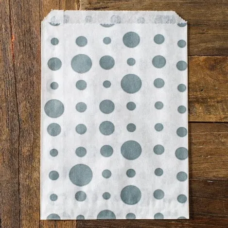 25 polka dot paper bags