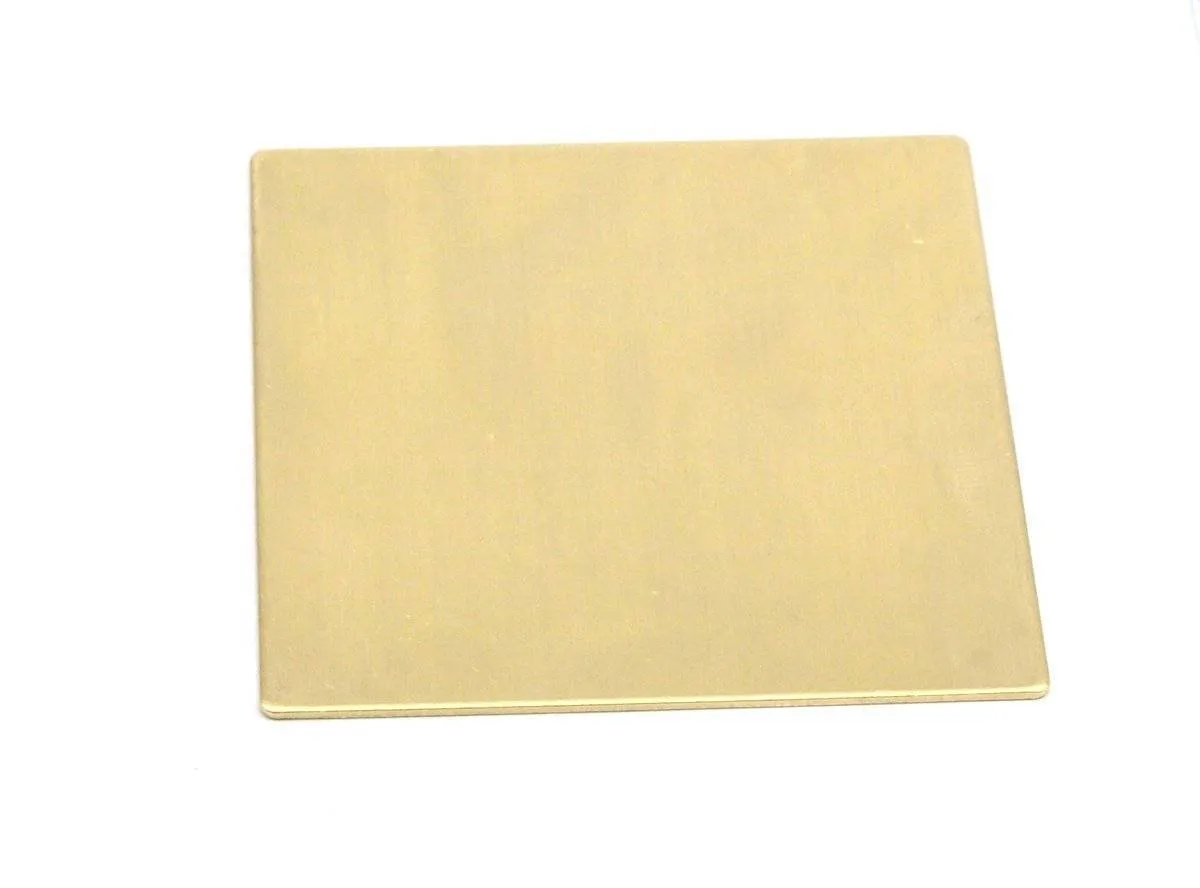 4 Raw Brass Square Blanks (50x50x0.80 Mm) D0285--c105