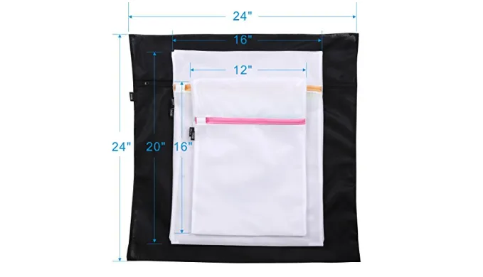 ALMOST GONE: 5 Pack Mesh Zippered Laundry Bags - 1 Extra Large, 2 Large & 2 Medium - Ships Next Day!