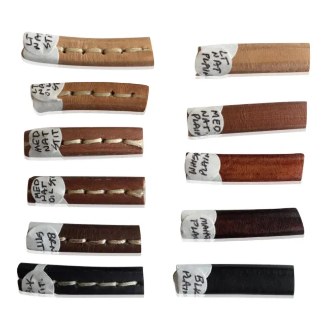 BA3 LUG - Luggage Colored Leather Bracelet with Arc Magnetic Clasp
