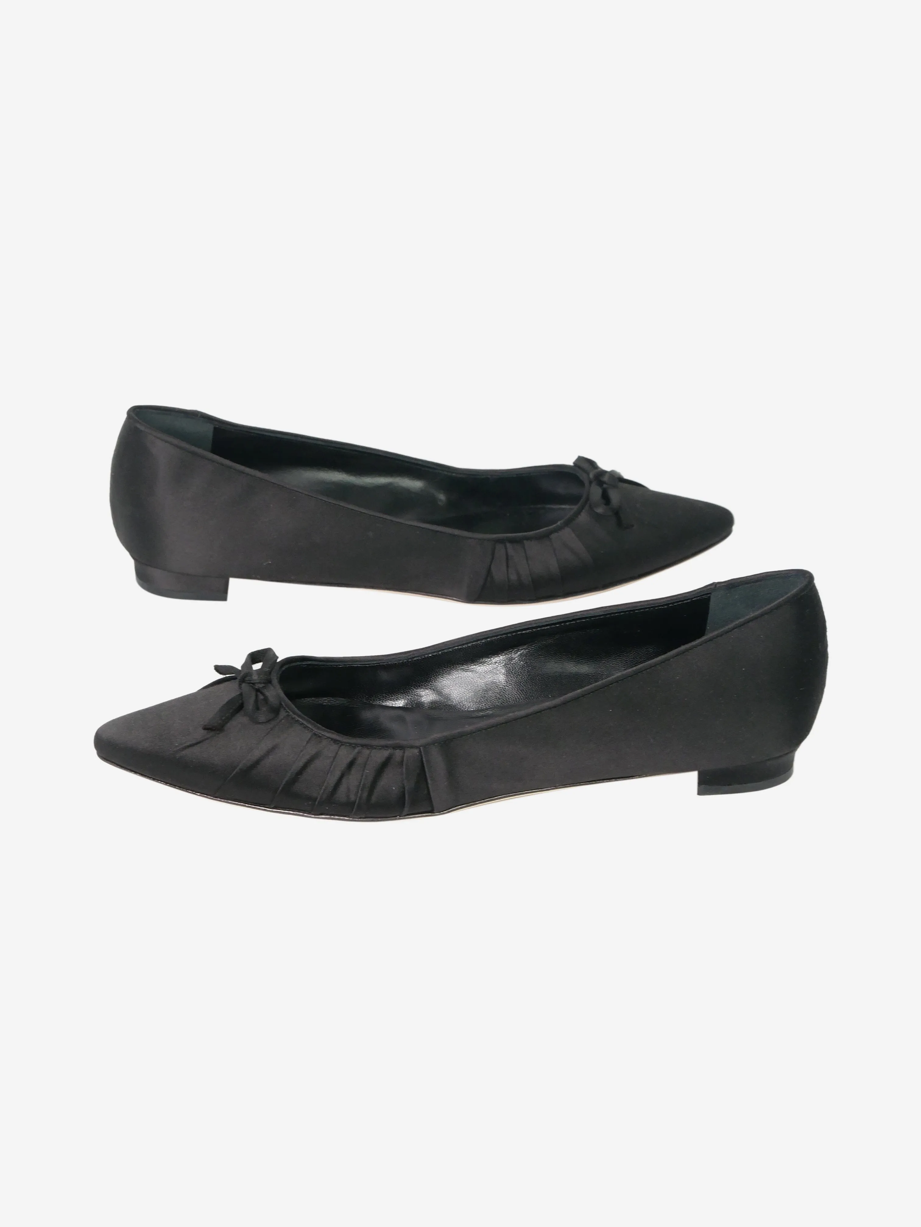 Black pointed-toe flat shoes - size EU 40.5