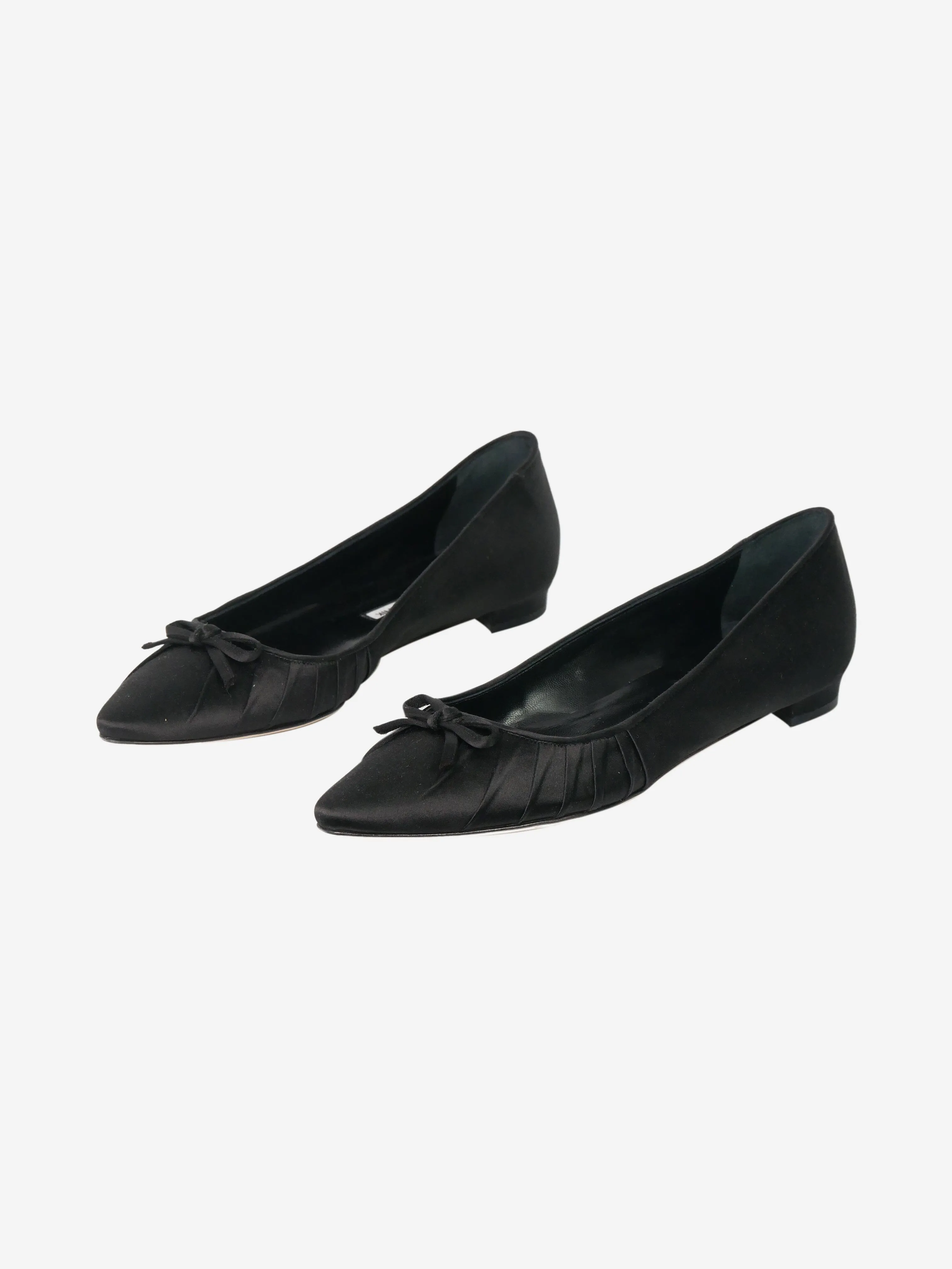 Black pointed-toe flat shoes - size EU 40.5