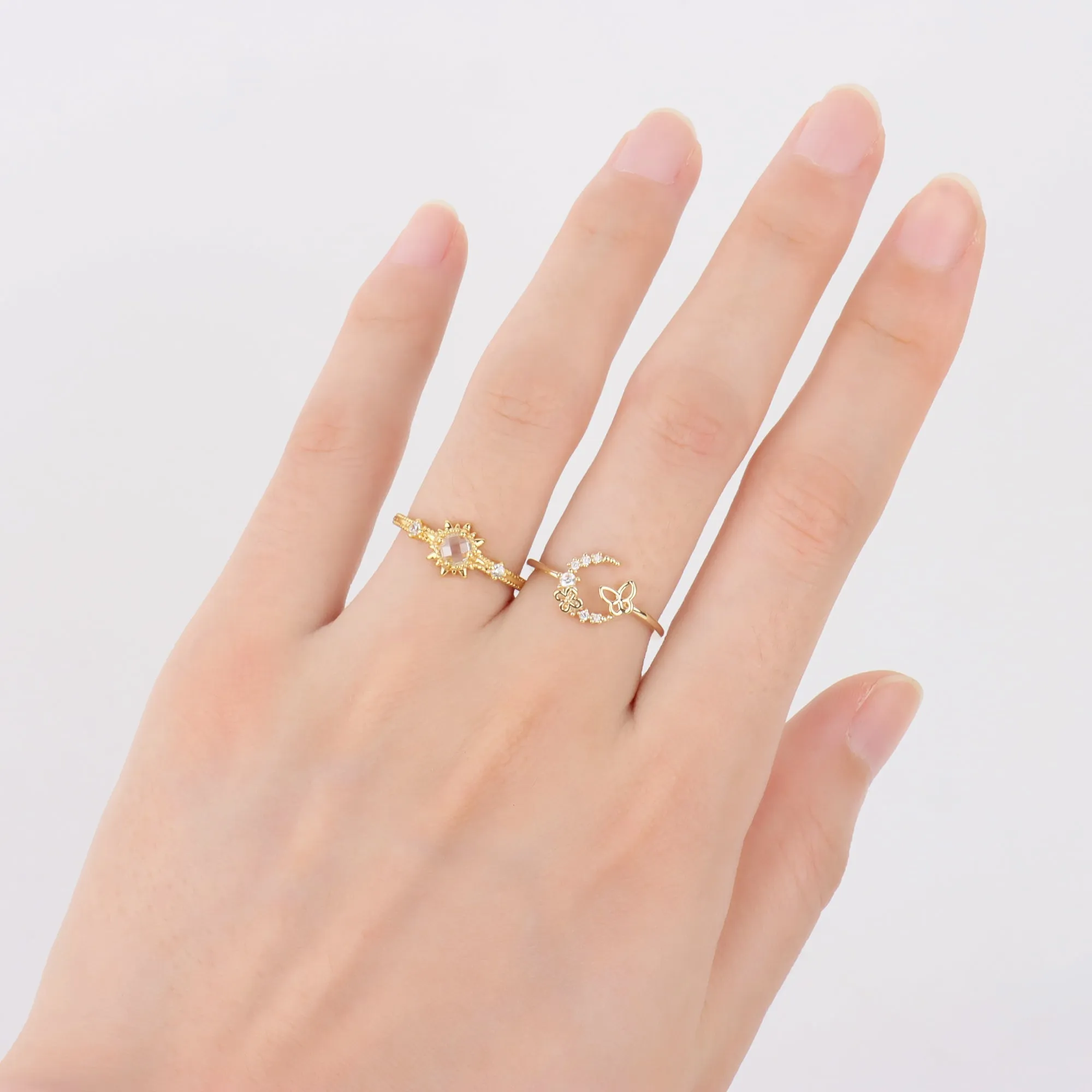Crescent Butterfly Ring