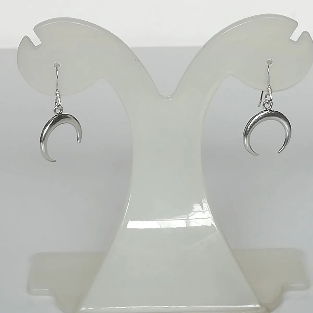 Crescent moon earrings | Silver ear danglers | Boho earrings | Celestial jewelry | Silver jewelry | E200