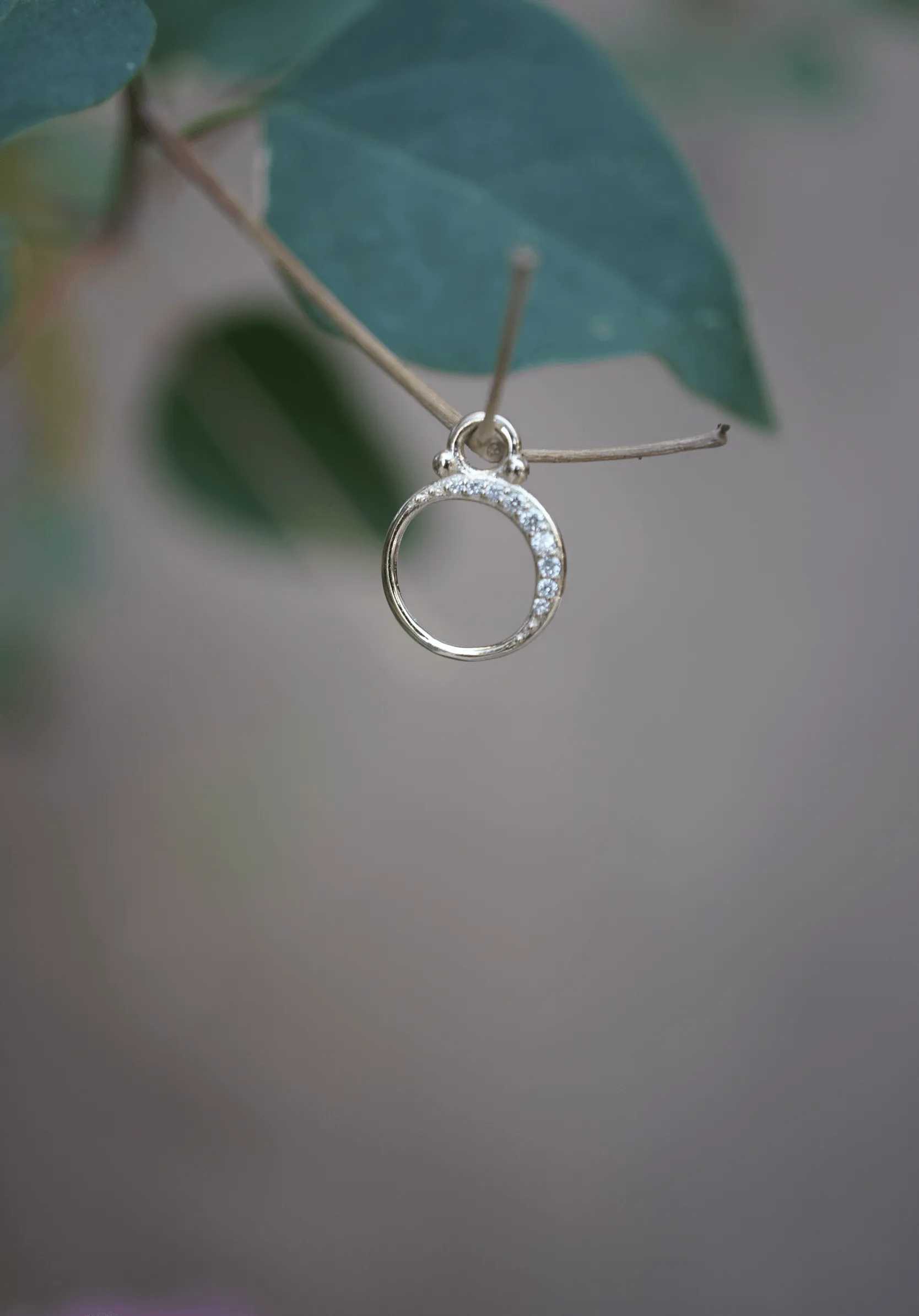 Diamond Crescent Moon Charm