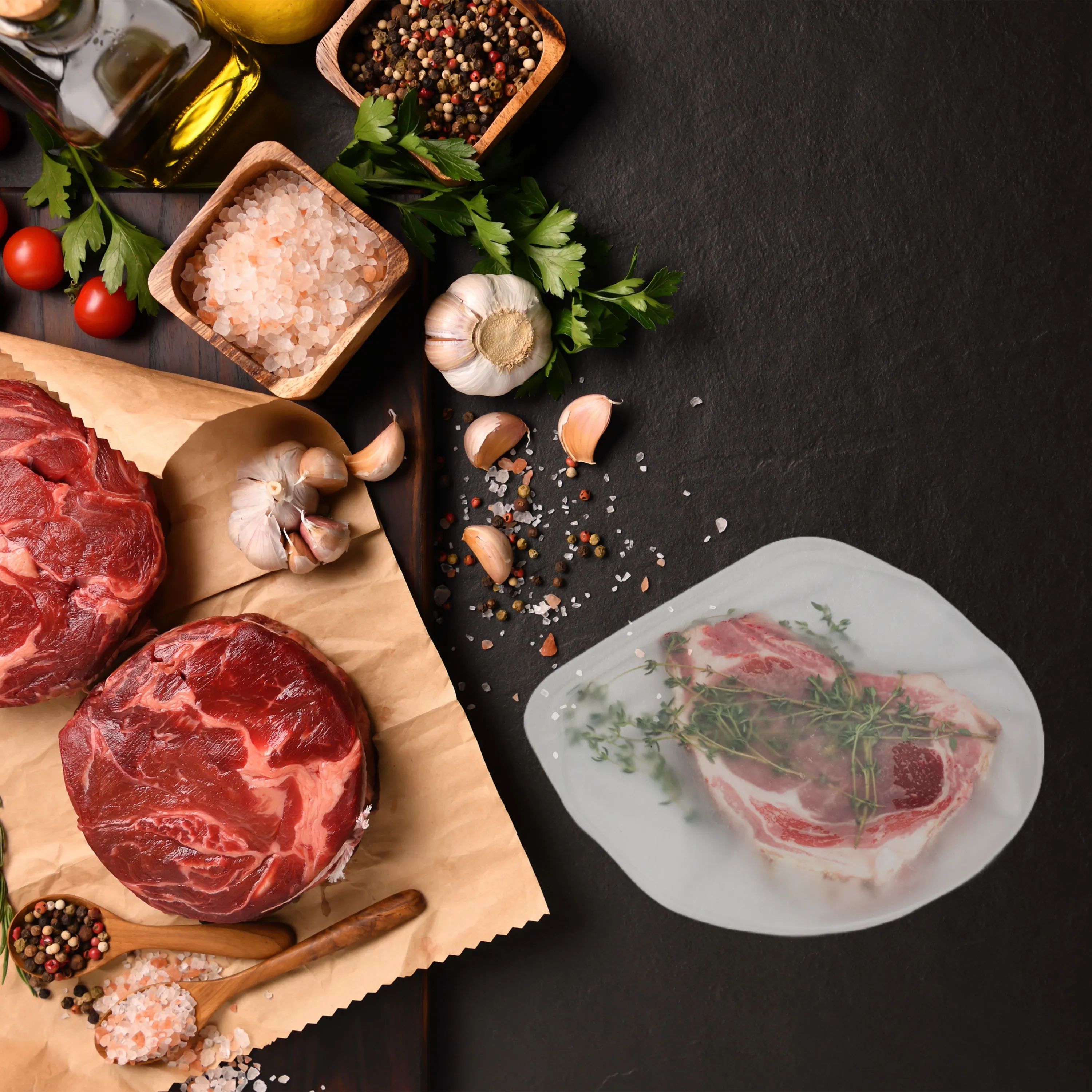 Elkanah 100% Premium Platinum Silicone Reusable Sous Vide Bags
