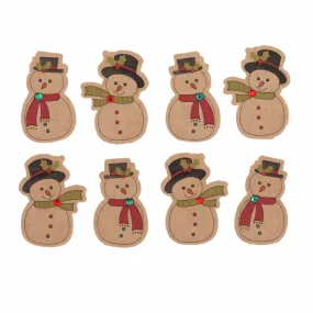 Festive Snowman Stickers - for cards, gift bags or table scatter decorations