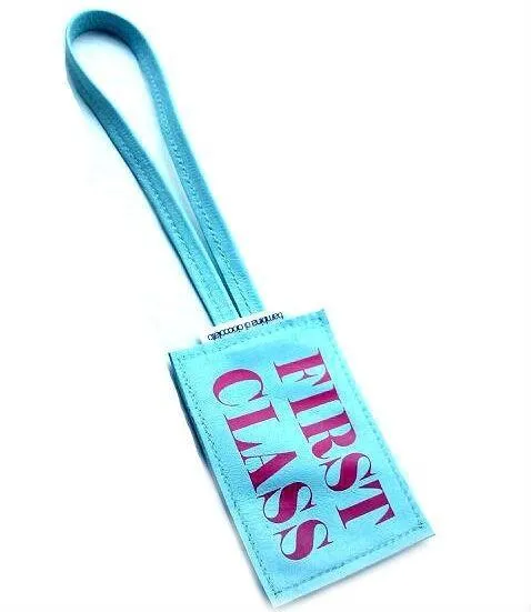 First Class Leather Luggage Tag