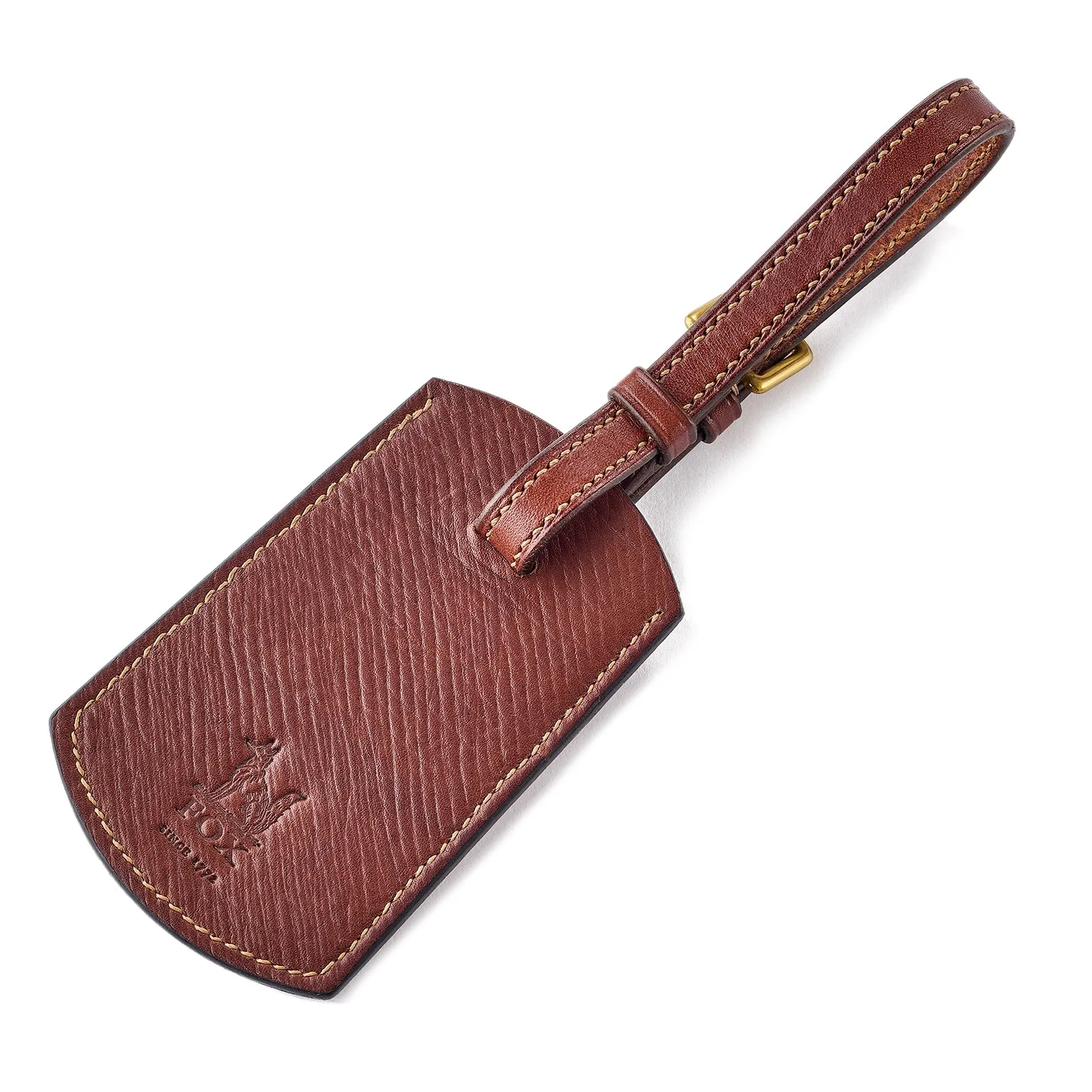 Fox X Baker's Leather Luggage Tag
