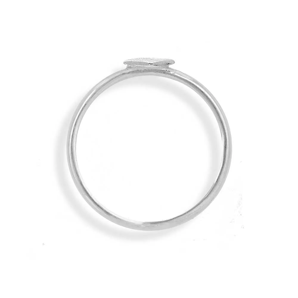 Handmade Sterling Silver Thin Ring With Small Square