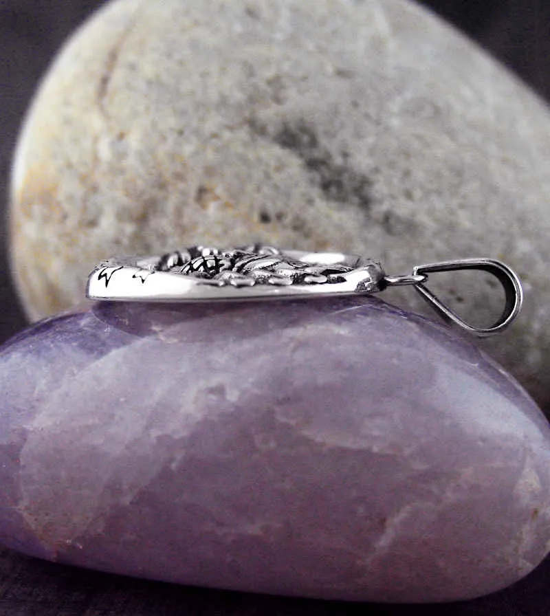 Ornate Sun and Moon Pendant, Small