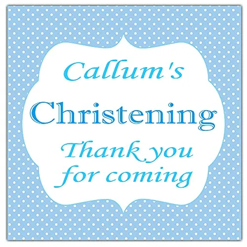 Personalised Christening Party Stickers