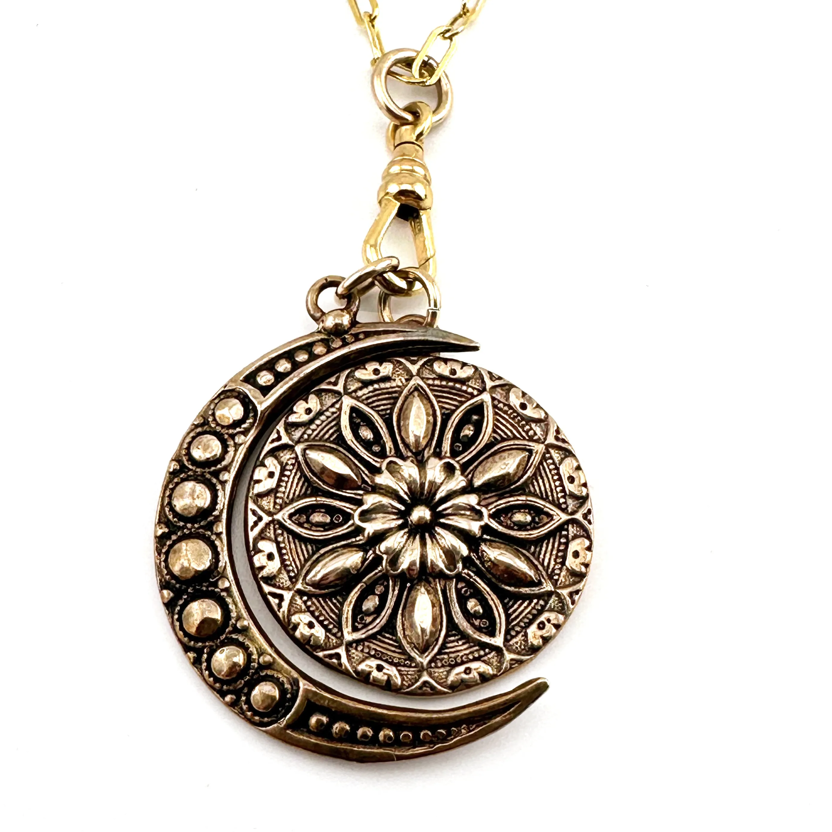 Radiance Moon Necklace Set - Bronze