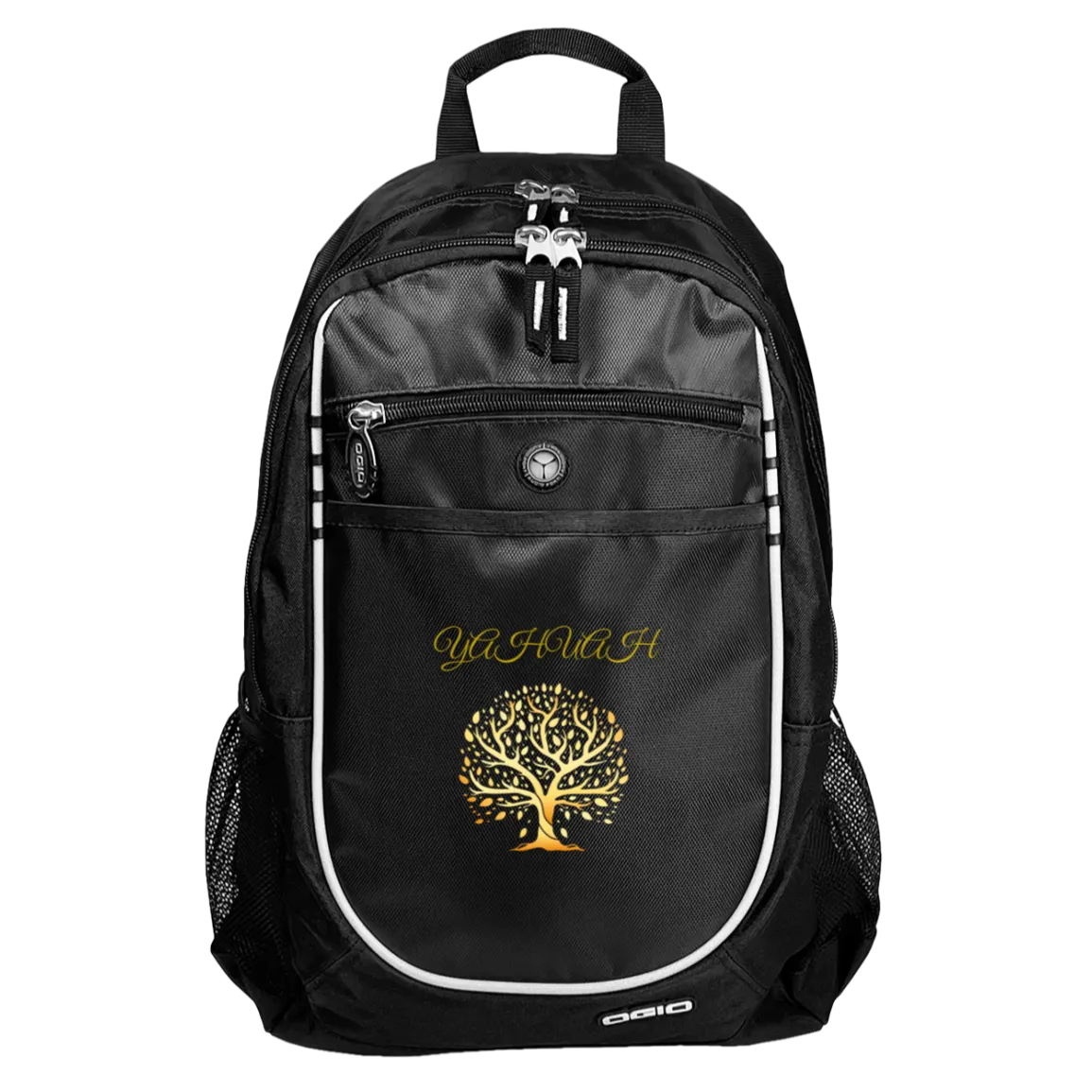 Yahuah-Tree of Life 01 Designer Port & Co. Rugged Backpack (Red/Black/Royal)