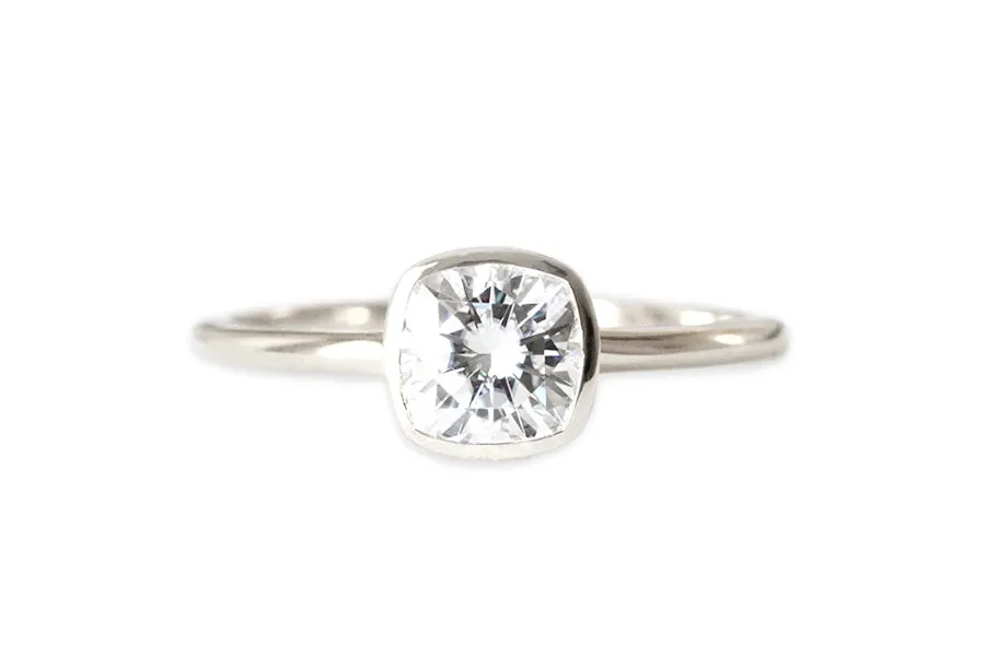 Zoe Cushion Moissanite Ring