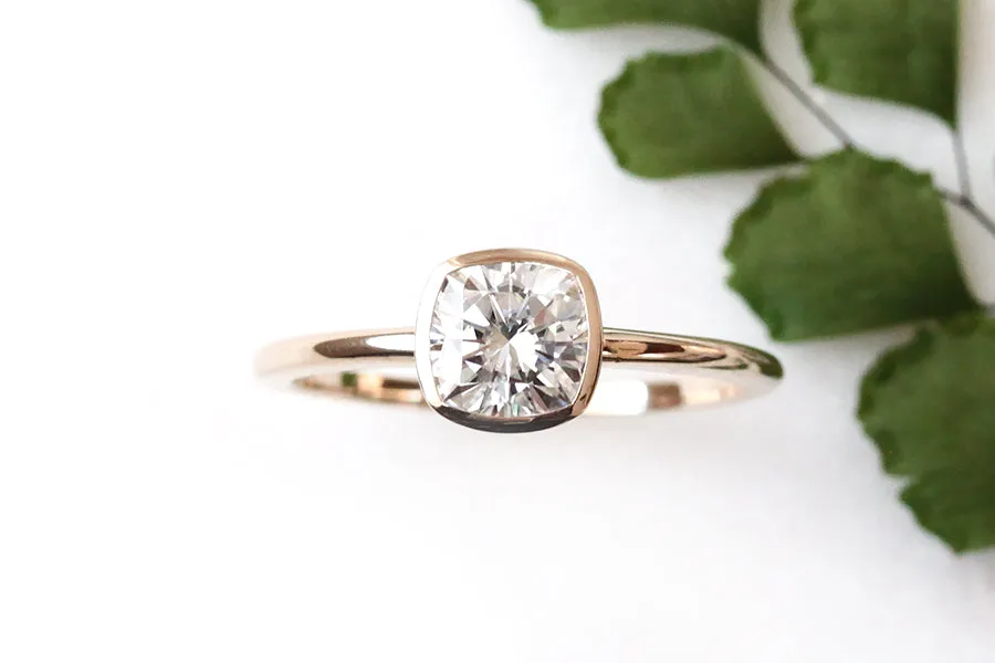 Zoe Cushion Moissanite Ring