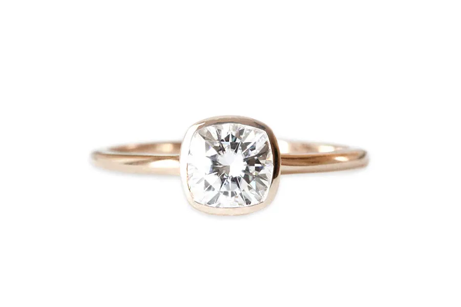 Zoe Cushion Moissanite Ring
