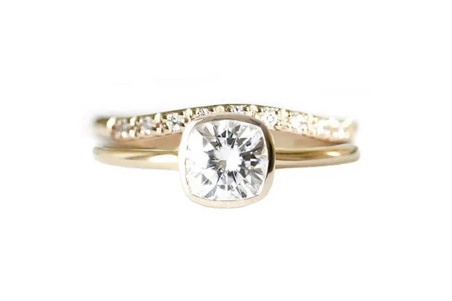 Zoe Cushion Moissanite Ring
